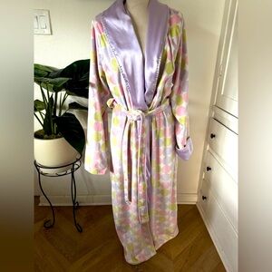 Luxurious reversible long cozy robe